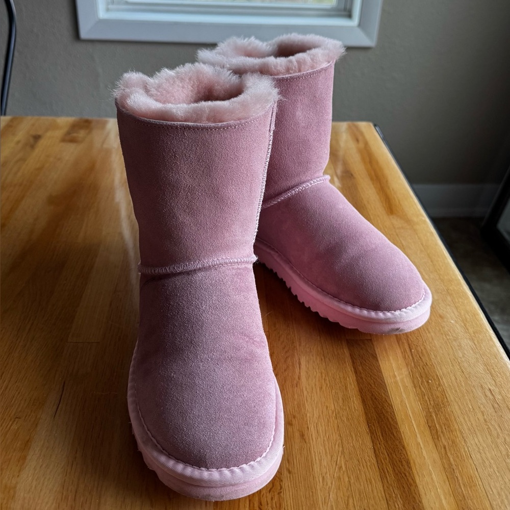 UGG inspired Blush Sheepskin Boots - bedazzled